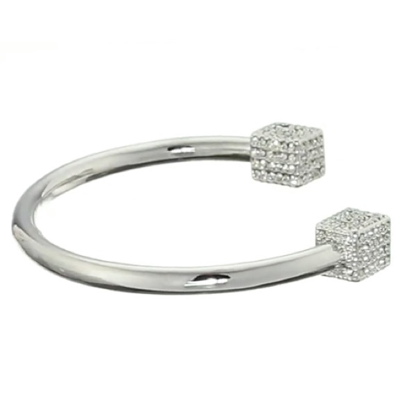 cc skye // silver crystal block party cuff - Picture 4 of 5